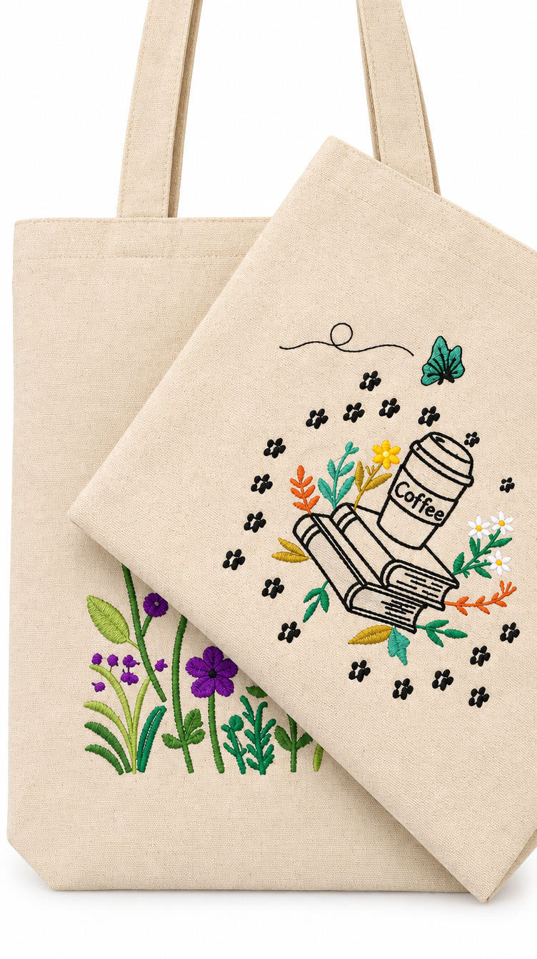 توت باق بتصميمك الخاص | Custom Embroidered Tote Bag