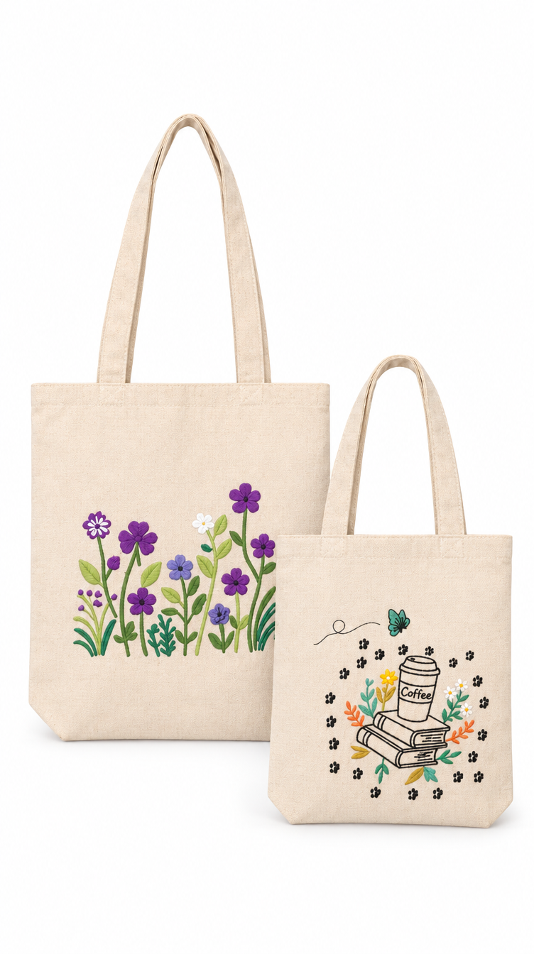 توت باق بتصميمك الخاص | Custom Embroidered Tote Bag
